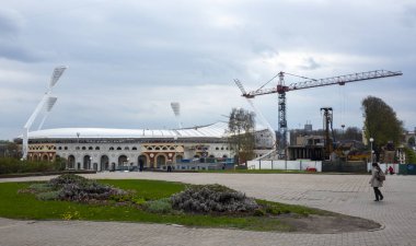 28 Nisan 2018, Minsk, Belarus. 2 Avrupa Oyunları 2019 rekabeti barındıracak Minsk, stadyum 