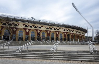 28 Nisan 2018, Minsk, Belarus. 2 Avrupa Oyunları 2019 rekabeti barındıracak Minsk, stadyum 