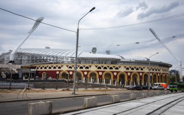28 Nisan 2018, Minsk, Belarus. 2 Avrupa Oyunları 2019 rekabeti barındıracak Minsk, stadyum 
