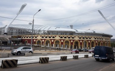 28 Nisan 2018, Minsk, Belarus. 2 Avrupa Oyunları 2019 rekabeti barındıracak Minsk, stadyum 