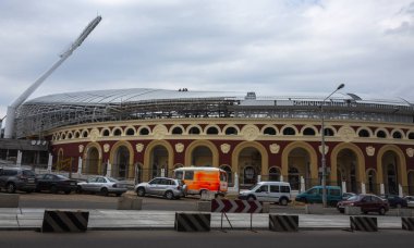 28 Nisan 2018, Minsk, Belarus. 2 Avrupa Oyunları 2019 rekabeti barındıracak Minsk, stadyum 