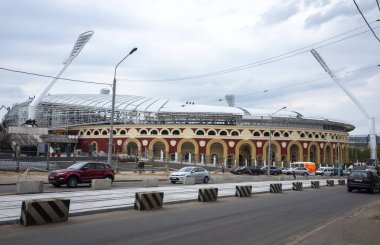 28 Nisan 2018, Minsk, Belarus. 2 Avrupa Oyunları 2019 rekabeti barındıracak Minsk, stadyum 