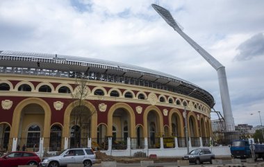 28 Nisan 2018, Minsk, Belarus. 2 Avrupa Oyunları 2019 rekabeti barındıracak Minsk, stadyum 