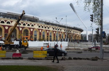 28 Nisan 2018, Minsk, Belarus. 2 Avrupa Oyunları 2019 rekabeti barındıracak Minsk, stadyum 