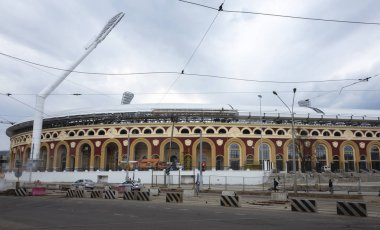 28 Nisan 2018, Minsk, Belarus. 2 Avrupa Oyunları 2019 rekabeti barındıracak Minsk, stadyum 