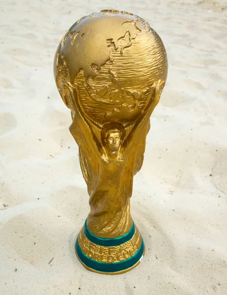 Mai 2019 Doha Katar Trophäe Auf Sand Fifa 2022 Findet — Stockfoto