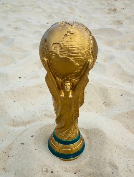 Mai 2019 Doha Katar Trophäe Auf Sand Fifa 2022 Findet — Stockfoto