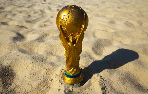 Mei 2019 Doha Qatar Fifa World Cup Trofee Zand Fifa — Stockfoto