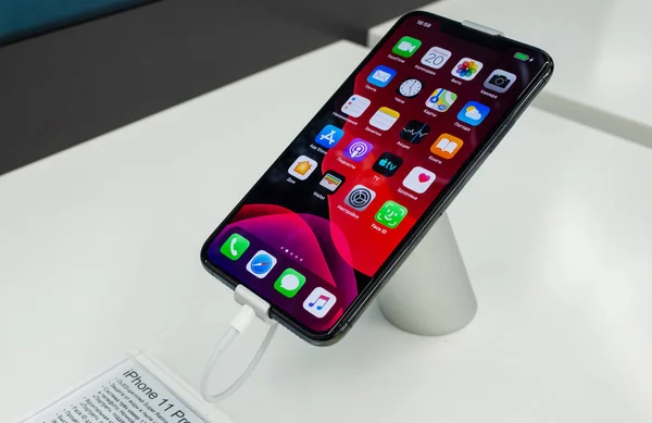 Сентября 2019 Москва Россия Новый Телефон Apple Iphone Pro Max — стоковое фото