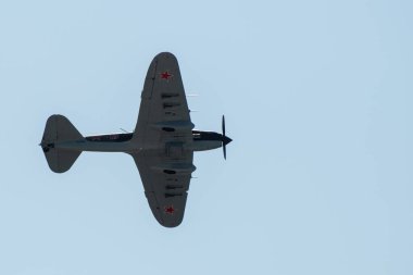 30 Ağustos 2019. Zhukovsky, Rusya. İkinci Dünya Savaşı 'nın Sovyet saldırı uçağı Il-2 Uluslararası Havacılık ve Uzay Salonu MAKS 2019.