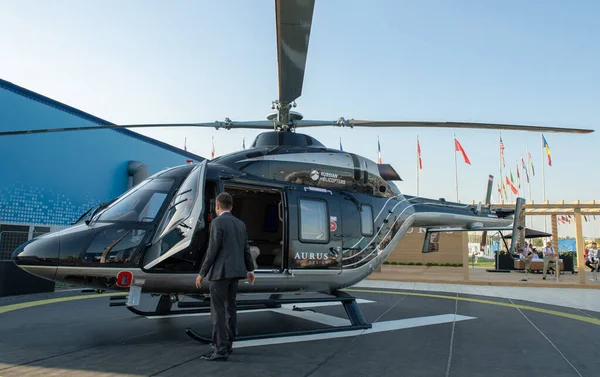 Augusti 2019 Zhukovsky Ryssland Ansat Helikoptern Aurus Design Maks 2019 — Stockfoto