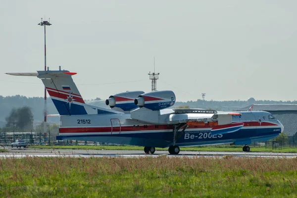 Ağustos 2019 Zhukovsky Rusya Çok Amaçlı Amfibi Uçak Beriev 200 — Stok fotoğraf