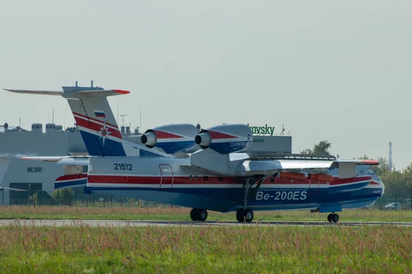 Ağustos 2019 Zhukovsky Rusya Çok Amaçlı Amfibi Uçak Beriev 200 — Stok fotoğraf
