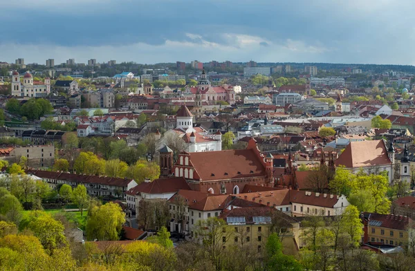 Kwietnia 2018 Wilno Litwa Widok Stare Miasto Wilna Góry Trzech — Zdjęcie stockowe