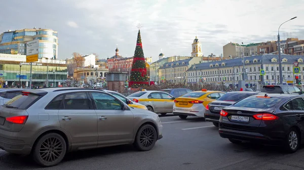 Декабря 2019 Москва Россия Рождественская Елка Трубной Площади Москве — стоковое фото