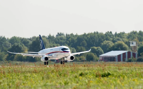 Août 2019 Zhukovsky Russie Avion Russe Courte Portée Sukhoi Superjet — Photo