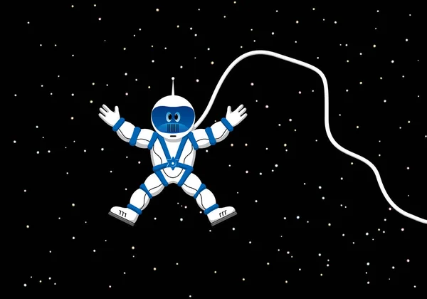 Astronauta no espaço sideral — Vetor de Stock