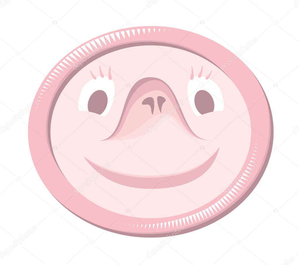 Condom with funny face