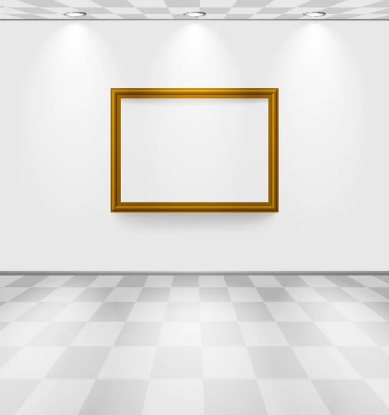 White room with frame — Stock Vector