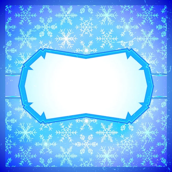 Frozen frame with snowflakes — Stock Vector