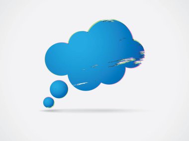 konuşma balonu şeklinde bulut