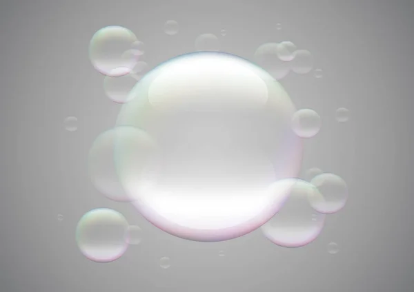 Transparent bubbles background — Stock Vector