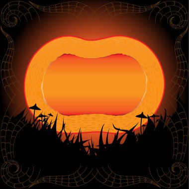 Balkabaklı Cadılar Bayramı çerçevesi