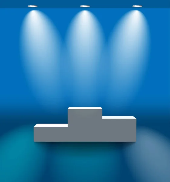 Piédestal dans la chambre bleue — Image vectorielle