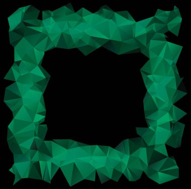 Yeşil kristal çerçeve