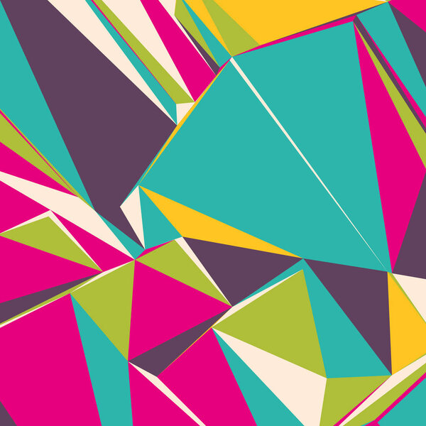 Abstract background with colorful triangles for magazines, booklets or mobile lock screen