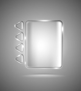 şeffaf cam dikdörtgen ve üçgen