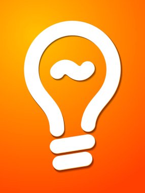 Beyaz ampul simgesi kesmek