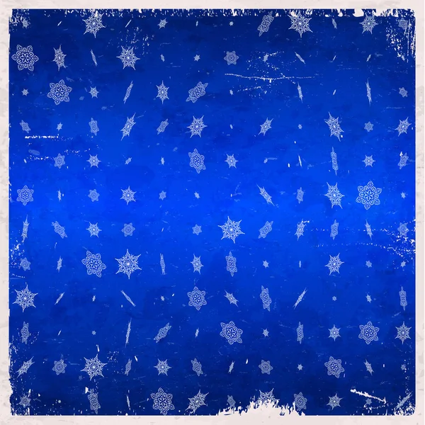 Patrón de copo de nieve en tarjeta envejecida — Archivo Imágenes Vectoriales