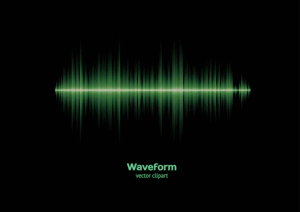 Forma de onda verde — Vector de stock