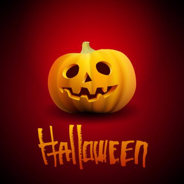 Cadılar Bayramı kabağı oymalı ürkütücü yüzlü portre