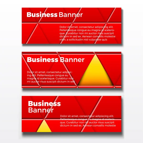 Ensemble de trois bannières d'affaires — Image vectorielle