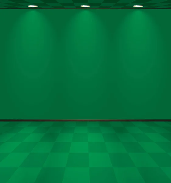 녹색 카지노 방 — 스톡 벡터
