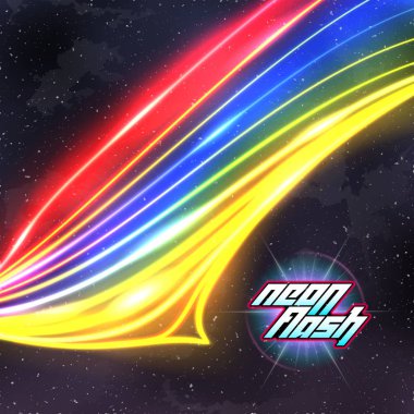 80 'ler vhs biçimli Neon çizgileri Yeni Retro Dalga arkaplanı