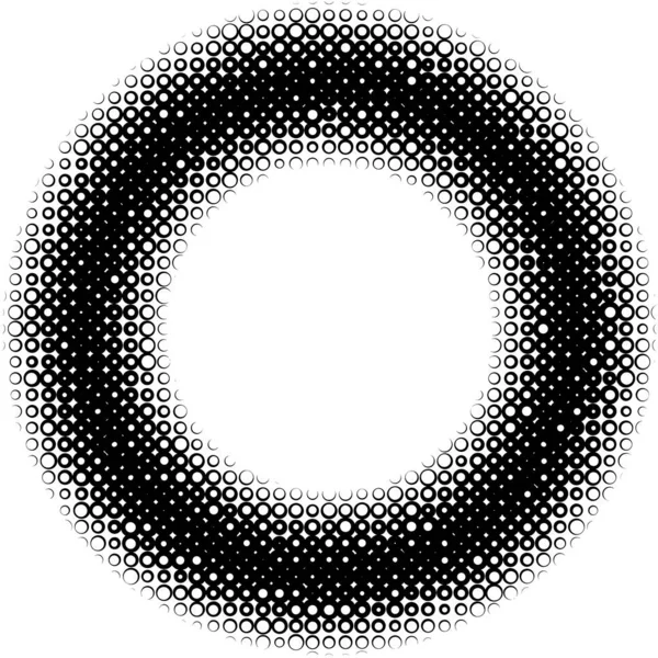 Fundo com gradiente de círculos em preto e branco — Vetor de Stock