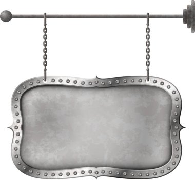 Zincirli hafif metal tabela