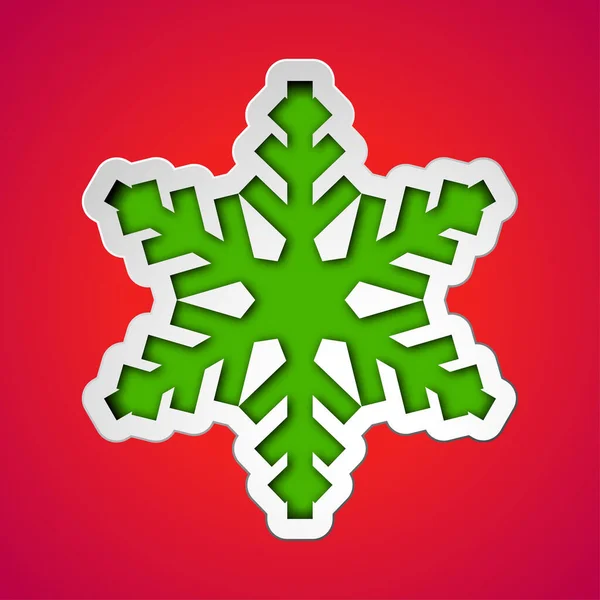 クリスマスの雪の結晶を切り取る — ストックベクタ