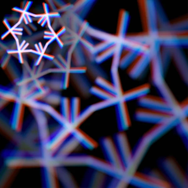 Panneau flou de flocon de neige de Noël avec aberrations — Image vectorielle