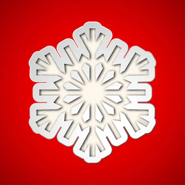 Snijd kerstmis sneeuwvlok — Stockvector