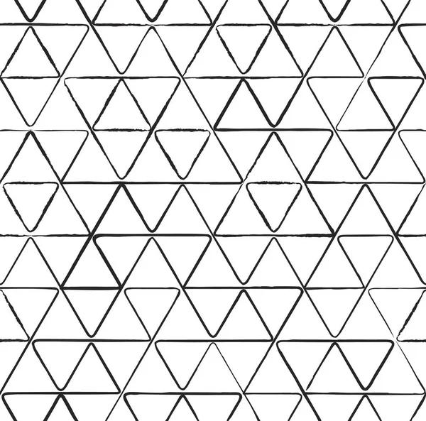 Patrón sin costura con dibujo de triángulos de tinta — Archivo Imágenes Vectoriales
