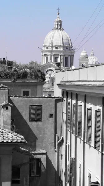 Dächer Von Mietshäusern Rom Italien — Stockfoto