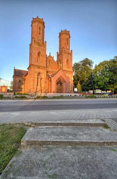 Krokowa Igreja Saint Catarina Alexandria Kuyavian Pomeranian Polónia — Fotografia de Stock