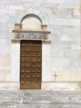 Tipik Toskana görünümü - kapı, cephe - İtalya