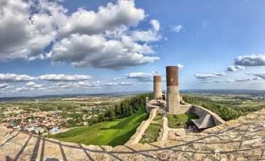 Checiny Royal Castle yakınındaki Kielce, Polonya