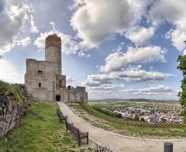 Checiny Královský Hrad Poblíž Kielce Polsko — Stock fotografie