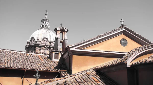Dächer Von Mietshäusern Rom — Stockfoto